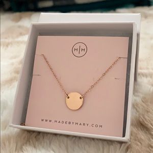 Made by Mary Mini Zola Disc Necklace rose gold
